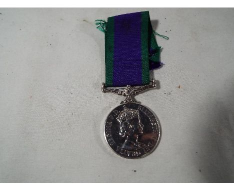 The General Service Medal inscribed to the rim 24181501 Gnr K Geall R.A.