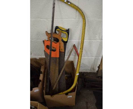 QUANTITY OF TOOLS TO INCLUDE SAWS, SCREWDRIVERS ETC