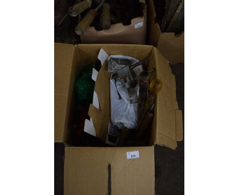 BOX OF TOOLS TO INCLUDE HAMMERS, SCREWDRIVERS, CLAMPS ETC