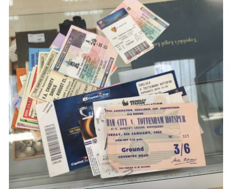 Football ticket stubs to inc Aston Villa, Spurs: approx 33