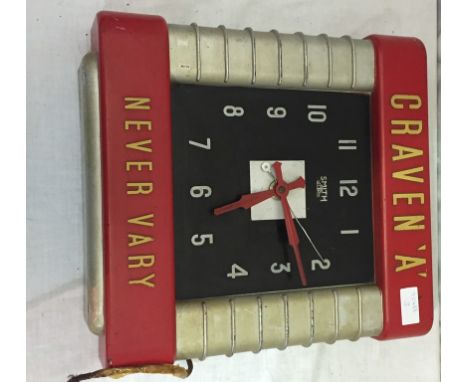 A 1940's plastic "Craven A" advertising clock