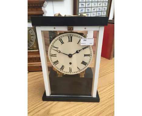 A 19th century bracket clock movement in later case with single train fusee