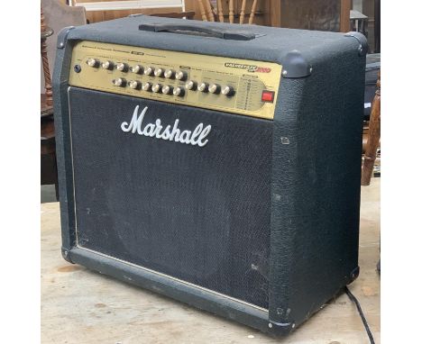 A Marshall Valvestate AVT2000 guitar amp, with cover; together with a Marshall AVT stage foot controller 