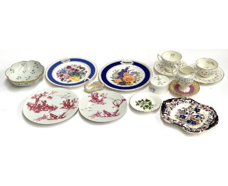 A small quantity of ceramics to included Wedgwood, Limoges Ceralene, Royal Worcester Chelsea Flower Show plates 1988, 1991, C