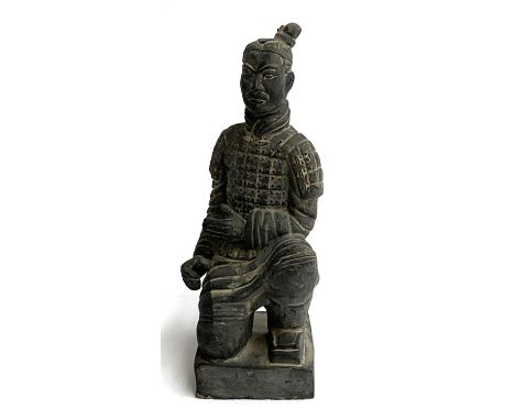 A Chinese statue of a terracotta warrior, 25cmH 