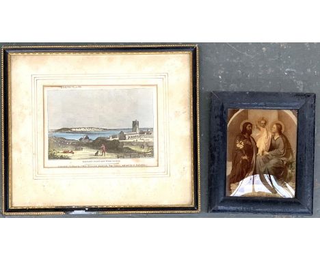 Local interest: A 19th century print 'Portland Island and Wyke Church', published by John William Parker, 10x14.5cm; together