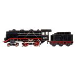 Märklin 2-B Dampflok E 70/12920, Spur 0, elektr., schwarz, mit Tender, gW und 2 el. bel.