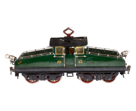 Märklin franz. Vollbahnlok CL 64/13021, Spur 1, elektr., grün, mit je 1 el. bel. Stirnlampe, schwarzer Rahmenbereich tw nachg