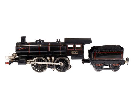 Märklin B-Dampflok R 65/13041, Spur 1, elektr., schwarz, mit Tender und 2 el. bel. Stirnlampen, Dom, vorderer Bereich von Kes