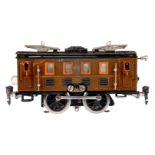Märklin E-Lok, Spur 0, elektr., braun, mit 1 el. bel. Stirnlampe, tw verändert und nachlackiert, NV,