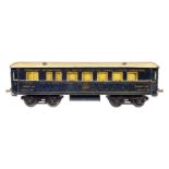 Hornby int. Schlafwagen 2644, Spur 0, blau, mit 4 AT, Kleinteile NV, LS, L 33, Z 3