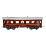 Kraus/Fandor Speisewagen, Spur 0, rot, mit Inneneinrichtung und 4 AT, NV, LS, L 31, Z 3