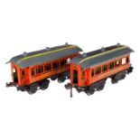 Bing int. Speise- und Schlafwagen, Spur 0, CL, mit je 4 AT, Dächer rest., LS, L 22, Z 3