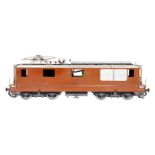 Hermann E-Lok 172 BLS, Spur 0, elektr., 2-Leiter, braun, Fensterscheiben tw NV, LS und