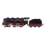 Märklin 2-B Dampflok E 66/12920, Spur 0, elektr., schwarz, mit Tender, gW und 2 el. bel.