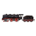 Märklin 2-B Dampflok E 66/12920, Spur 0, elektr., schwarz, mit Tender, gW und 2 el. bel.