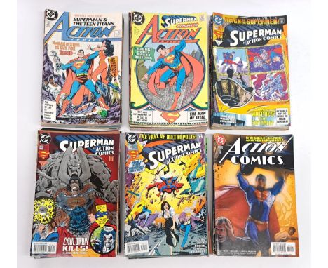 Quantity of DC Action Comics, Superman related Comics. &nbsp;Copper&nbsp;to Modern&nbsp;Age, an unbagged group.&nbsp; Althoug