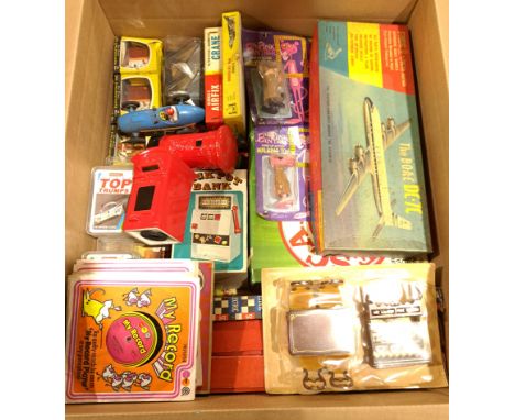 Scalextric, Airfix, Chad Valley &amp; Similar, a boxed and unboxed Group of Retro Toys. Includes Top Trumps with others. Alth