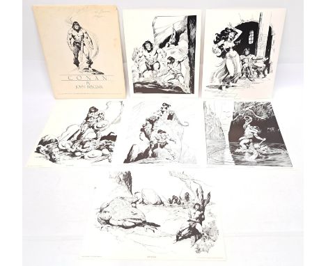 John Buscema Conan The Barbarian Signed Art Portfolio (1980) 1362/2000, Complete Set of 6 Art Prints. &nbsp;Each Art Print me