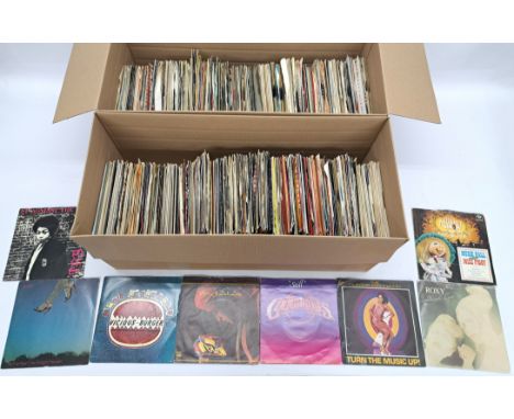 A large collection of mostly 70's Rock/Pop 7" singles to include artists; Elvis Costello and the Attractions, Sex Pistols, Tu