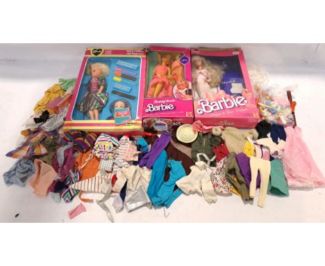Pedigree &amp; Mattel, a boxed Group of Dolls &amp; unboxed Clothing with Accessories. Includes Twirly Girl Barbie with other