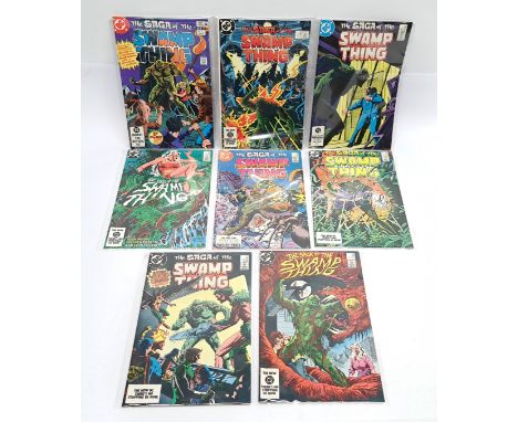 Quantity of DC The Saga of the Swamp Thing Comics.&nbsp; Includes #1 First Issue &amp; #25 First Cameo Appearance of John Con
