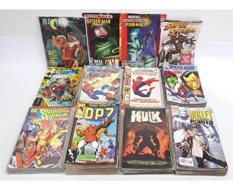 Quantity of Marvel Superhero&nbsp;Comics. &nbsp;Includes Marvel Swimsuit Special #3, Spider-man, Ultimate Spider-man, Squadro