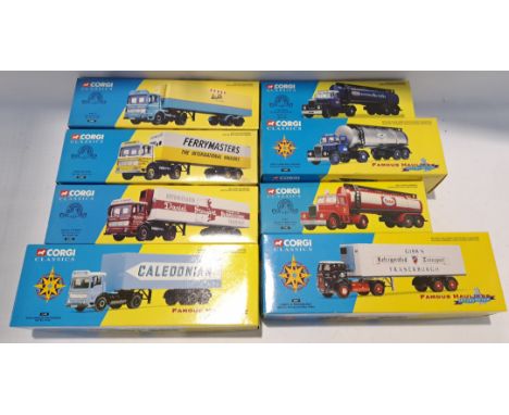 Corgi Classics, a boxed Group of Haulage Vehicles. Includes 16302 "Esso" Scammell Highwayman &amp; Tanker Trailer Set with ot