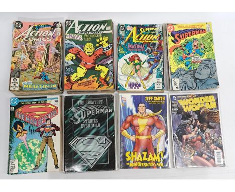 Quantity of DC Superman, Action Comics, Shazam!, Wonder Woman &amp; related Comics. &nbsp;Bronze&nbsp;to Modern Age, a bagged