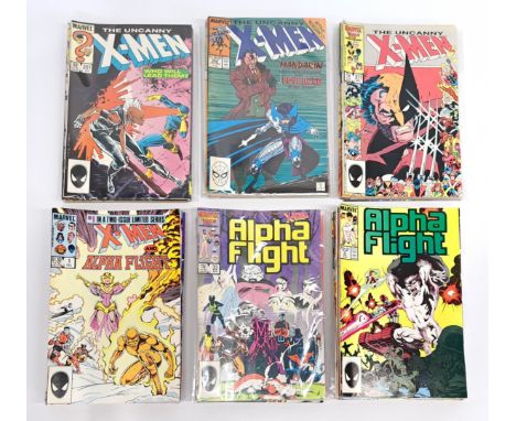 Quantity of Marvel Uncanny X-Men &amp; Alpha Flight Comics. &nbsp;Includes The Uncanny X-Men #201 First Appearance of Nathan 