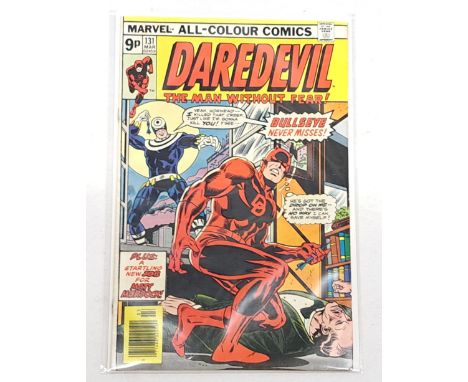 Marvel Comics Daredevil #131 First Appearance of Bullseye, UK Price Variant. &nbsp;Bronze Age, bagged &amp;&nbsp;boarded. &nb