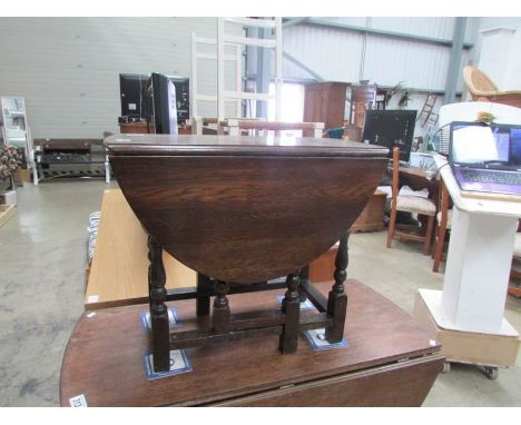 A small oak gate leg table