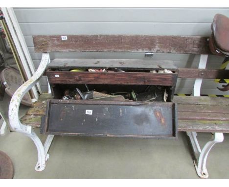 A tool box and tools