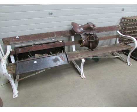 A long park bench