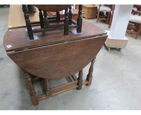 An oak gate leg table