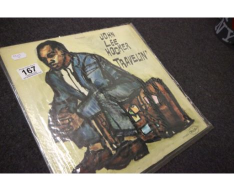 Vinyl - John Lee Hooker Travelin VeeJay 1023, very scarce Vee Jay album released in 1960, this first press is in ex condition