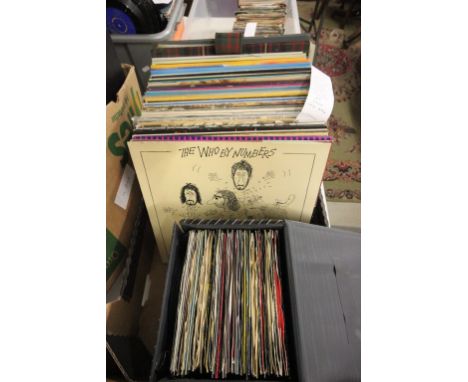 Pop, Rock and Folk - A first class collection of over 60 lps together with a vintage record case of 45s. The artists include 