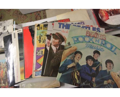 Pop, Rock and Comedy - A collection of 12 lps to include 5 from the Beatles, Rock n Roll Music Volumes 1 and 2 ( 2 record set