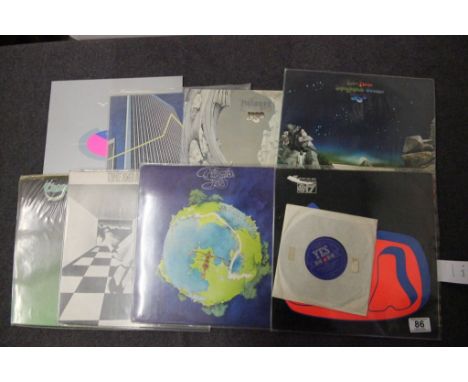 Vinyl - Yes - A good collection of 8 lps plus a 7 inch interview disc to include Yes ( 588190 ) red and plum label with inser