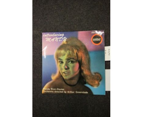 Vinyl - Mandy Rice Davies Introducing Mandy EP Ember EMB EP 4537, scarce item sleeves and vinyl vg+