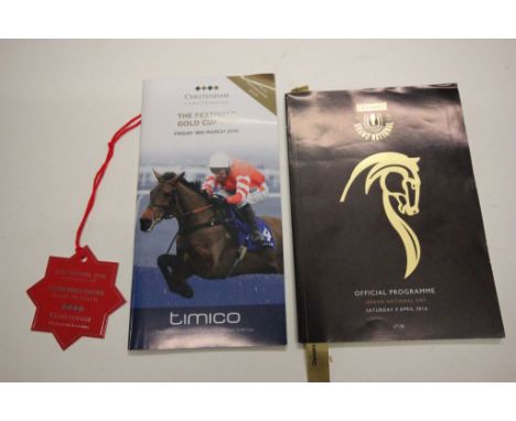 Horse Racing - 2016 Grand National and Cheltenham Festival Gold Cup Day programmes plus Gold Cup ticket