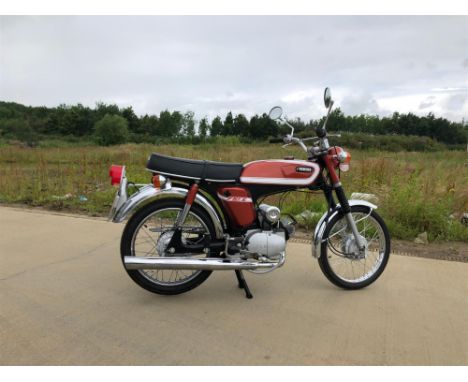 Ubiquitous little Fizzy, well restored.Two-stroke 49cc single with rotary disc-valves producing 4.8bhp at the crankThis is a 