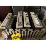 AEG Modicon 6 Rack, Model AS-9534-002, w/ (4) Assorted Programmable Controllers, Model PC-E984-685