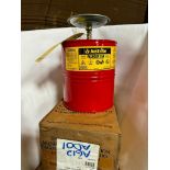 (New) Justrite Plunger Can, P/N 10308