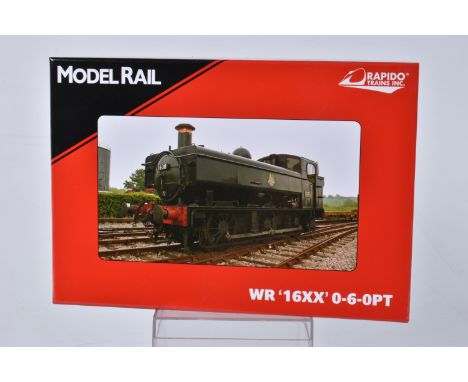 A BOXED MODEL RAIL/RAPIDO OO GAUGE LOCOMOTIVE, Class 16XX tank locomotive, No. 1661, BR black early emblem, Busby chimney, 'V