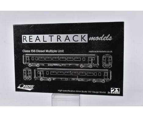 A BOXED REALTRACK TRAIN, OO GAUGE SUPER SPRINTER Class 156, 2 car DMU 156452 in BR Provincial Super Sprinter livery - Cambrid