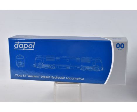 A BOXED DAPOL OO GAUGE CLASS 52 DIESEL LOCOMOTIVE, D1026 'Western Centurion' in BR blue with full yellow ends, weathered, 4D-