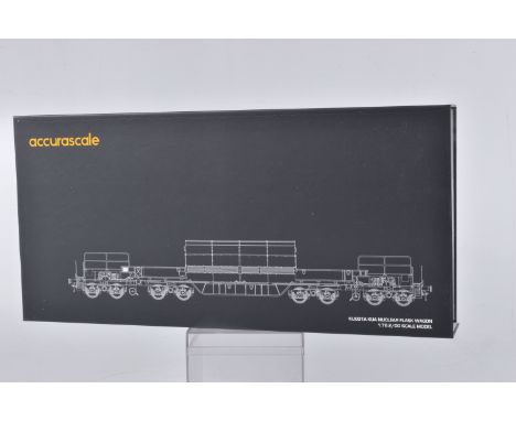 A BOXED ACCURASCALE OO GAUGE KUA NUCLEAR FLASK WAGON CARRIER,  Twin Pack, KUOO1A,  ACC2400 - KUA, like new condition with uno