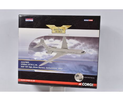 A BOXED CORGI VICKERS VC10 C.1K SCALE 1:144 MODEL AIRCRAFT, numbered AA37005, painted grey, appears in new condition packaged