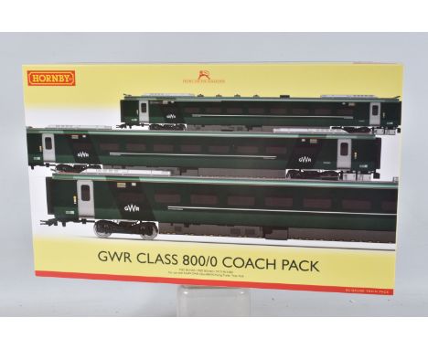 A BOXED HORNBY OO GAUGE  MODEL TRAILER TRAIN PACK, GWR Class 800 Coach Pack, MSO 812003, MSO 813003, MSO 814003, for use with